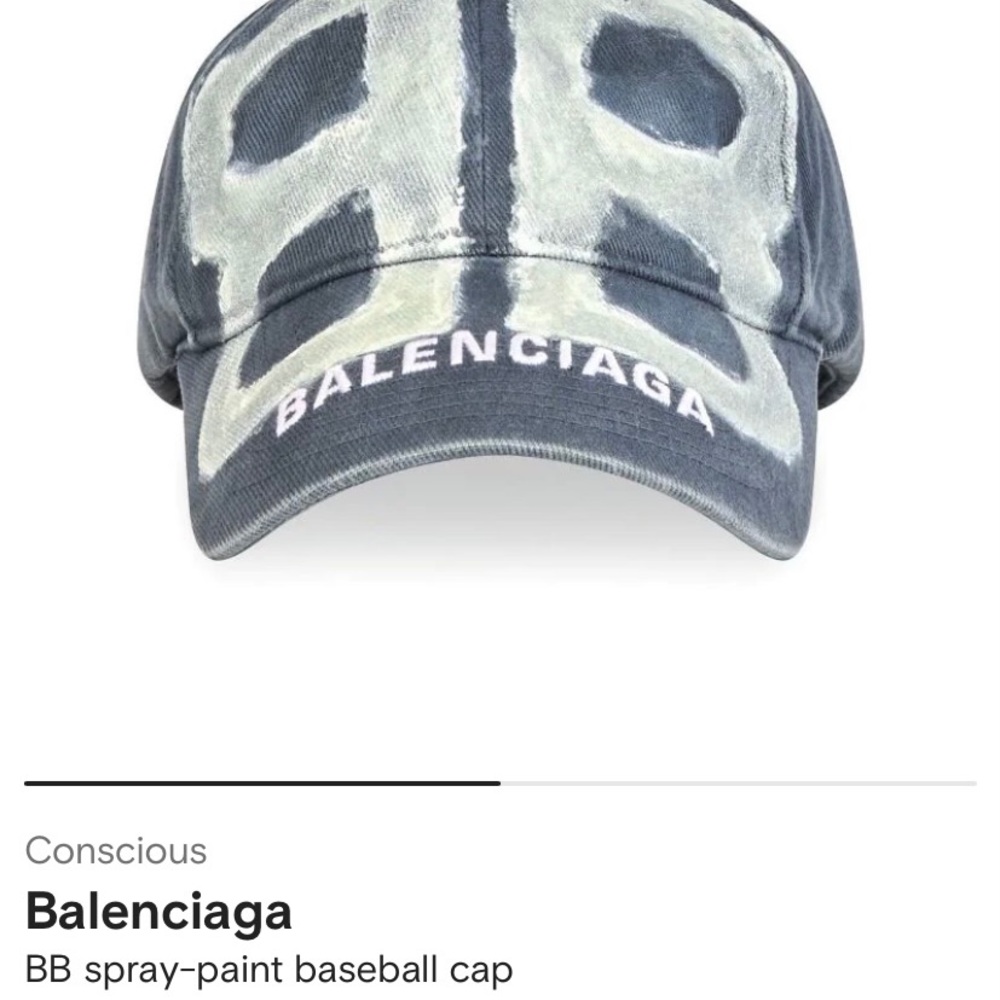 Balenciaga spray painted cap ( glow in dark)